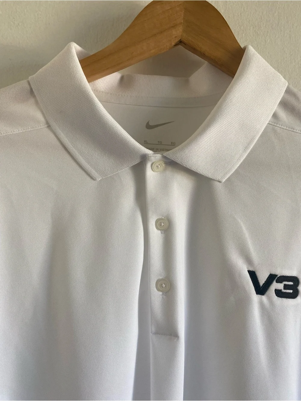 NWT Nike Golf V3 Polo Long Sleeve Shirt Size XL White Athletic